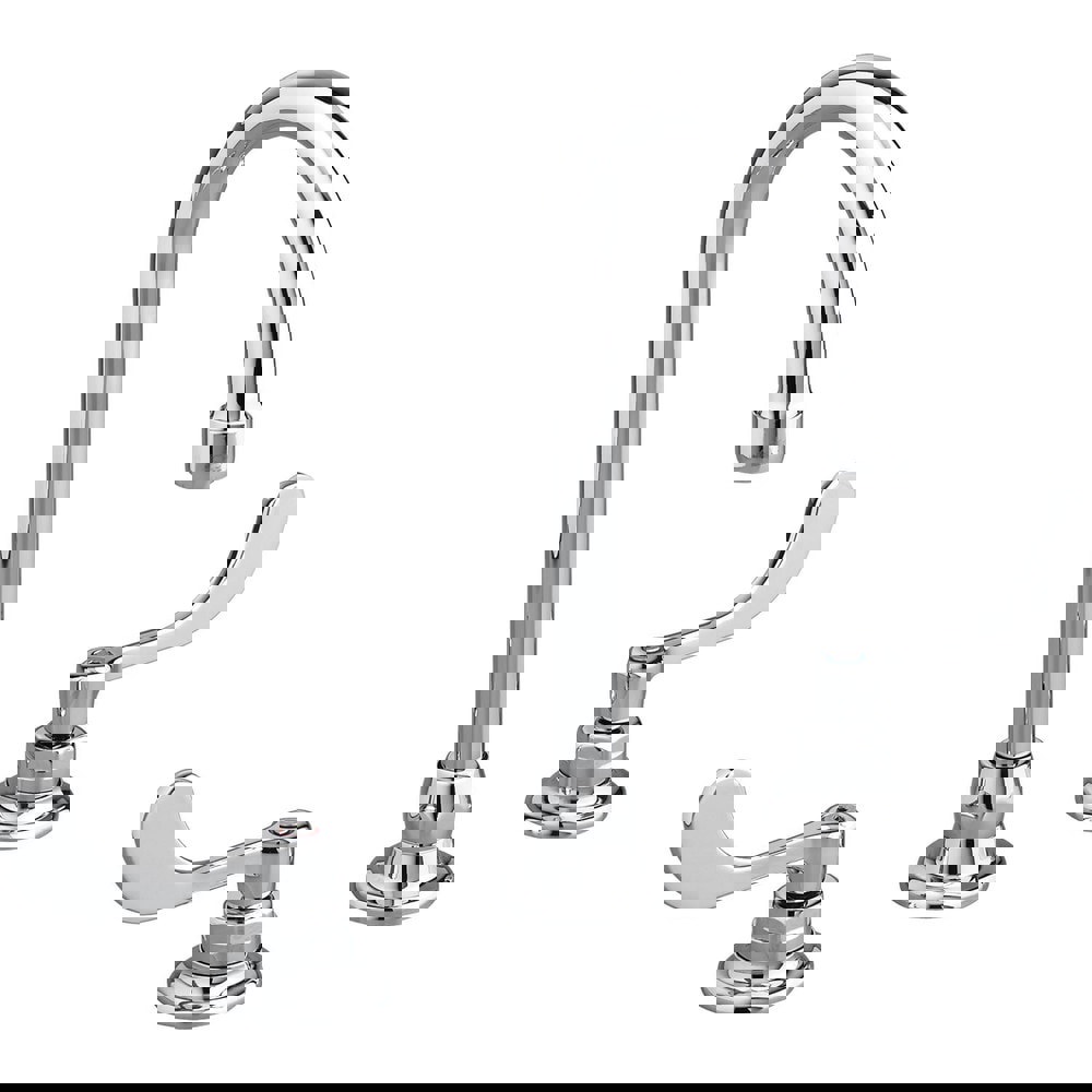 Lavatory Faucets; Inlet Location: Back ; Spout Type: Rigid; Swivel Gooseneck ; Inlet Pipe Size: 0.5 in ; Inlet Gender: Male ; Maximum Flow Rate: 1.5 ; Mounting Centers: 8 (Inch)